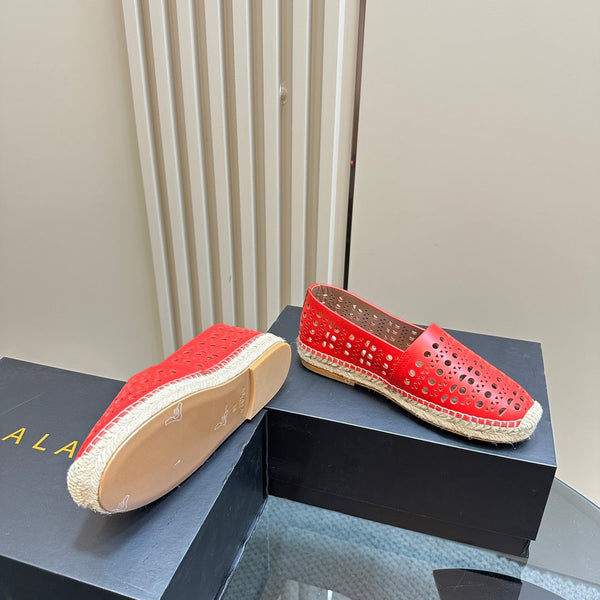 Alaila Vienne Espadrilles In Red Cowhide 946260