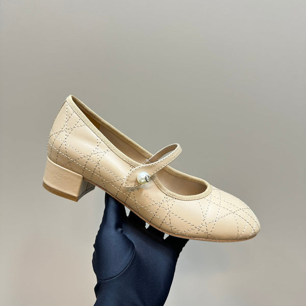 CD Ballerina Beige Morbida Pelle di Vacchetta