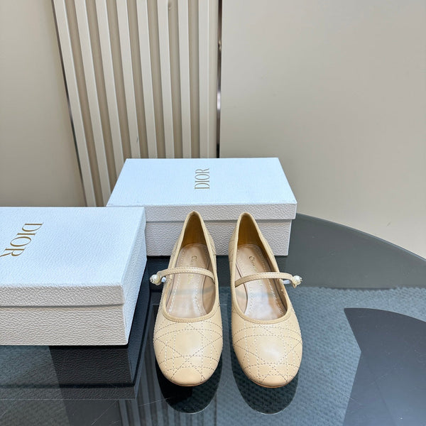 CD Ballerina Beige Morbida Pelle di Vacchetta