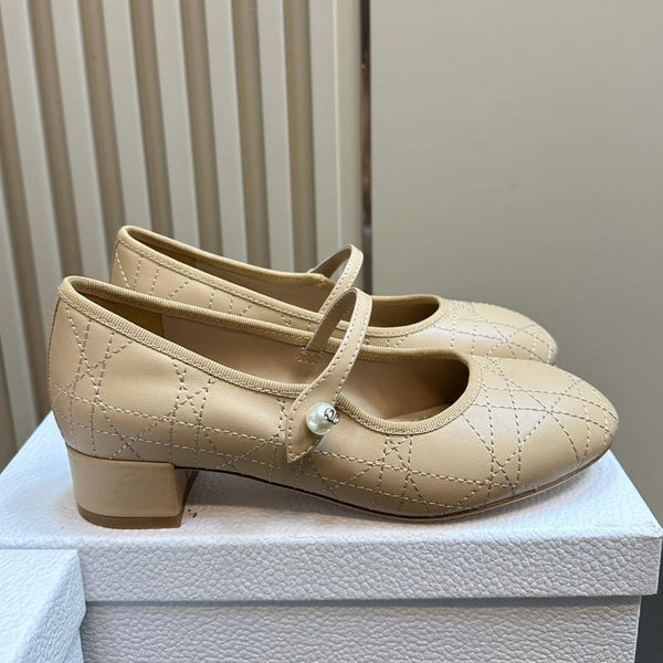 CD Ballerina Beige Morbida Pelle di Vacchetta