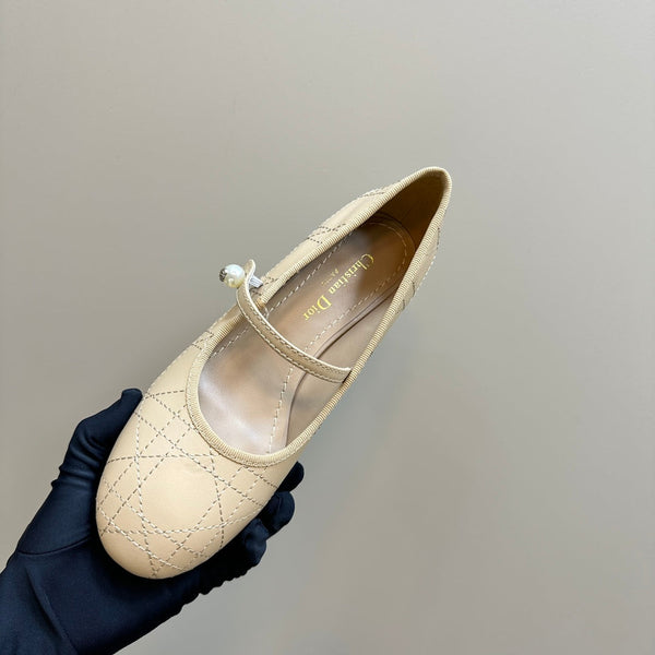 CD Ballerina Beige Morbida Pelle di Vacchetta