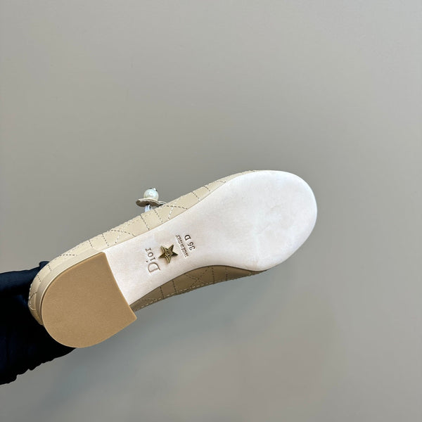 CD Ballerina Beige Morbida Pelle di Vacchetta