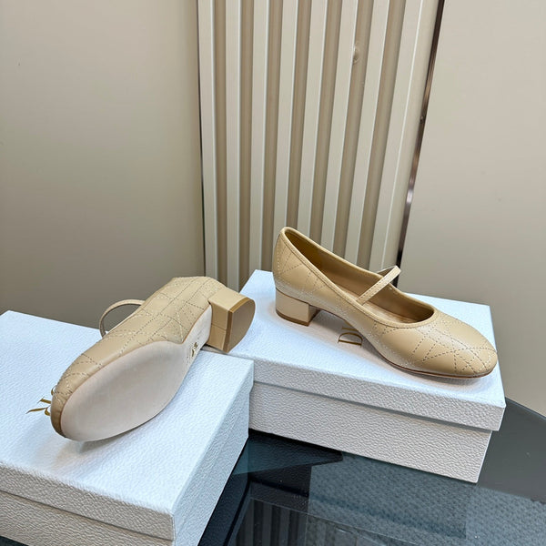 CD Ballerina Beige Morbida Pelle di Vacchetta