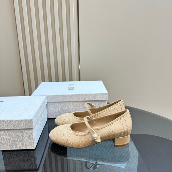 CD Ballerina Beige Morbida Pelle di Vacchetta