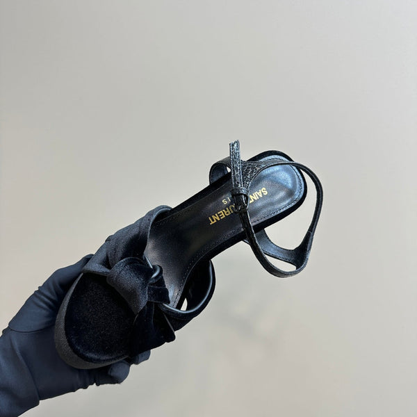 BIANCA PLATFORM SANDALS IN BLACK VELVET