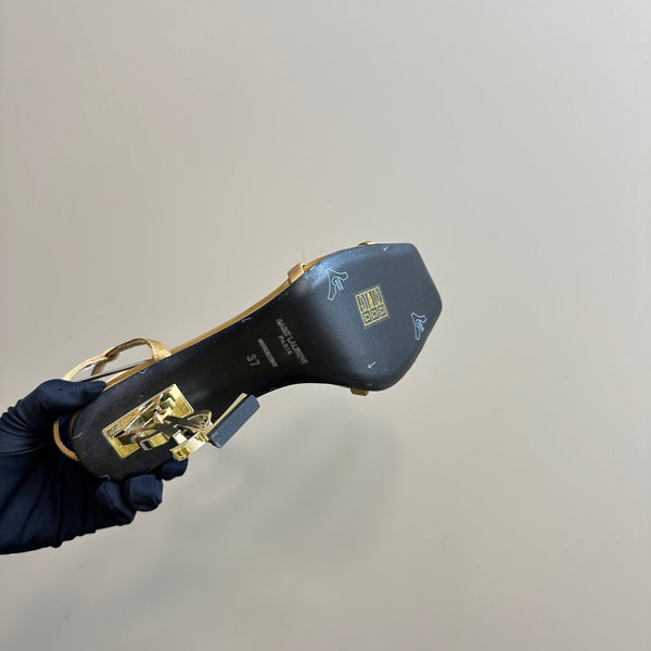 OPYUM HIGH SANDALS IN GOLD SILK