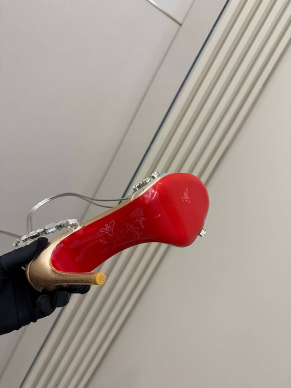 CL Diamond Sandals Gold Original Material 299882