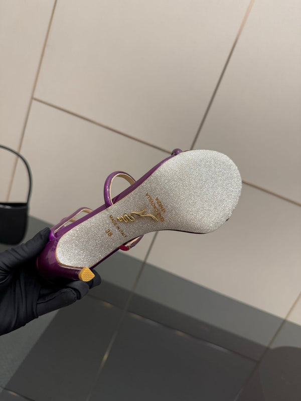 RC Sandals 9.5cm Purple Imported Metal Sheepskin 302594