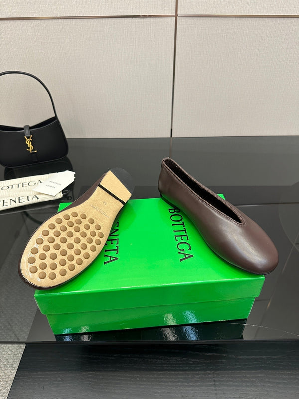 BV Puddle Ballet Flat Desaturated Brown Lambskin 427641