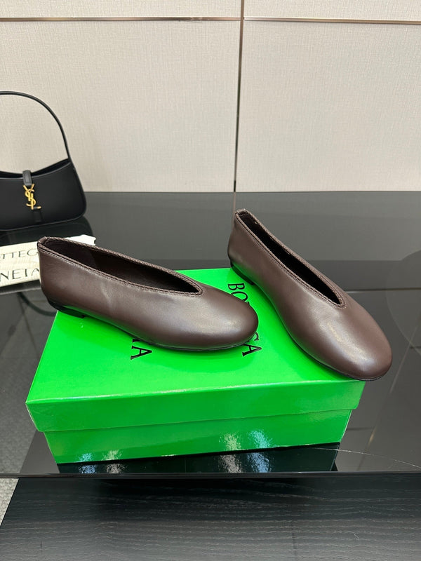 BV Puddle Ballet Flat Desaturated Brown Lambskin 427641