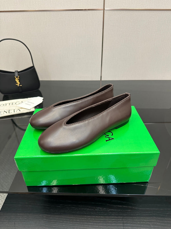 BV Puddle Ballet Flat Desaturated Brown Lambskin 427641