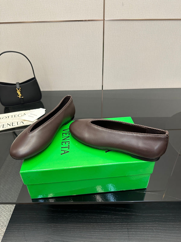 BV Puddle Ballet Flat Desaturated Brown Lambskin 427641