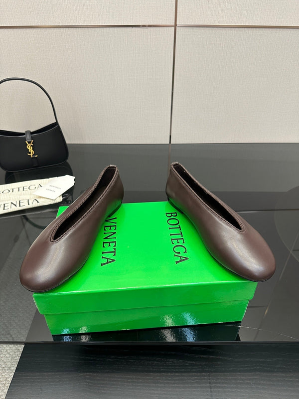 BV Puddle Ballet Flat Desaturated Brown Lambskin 427641