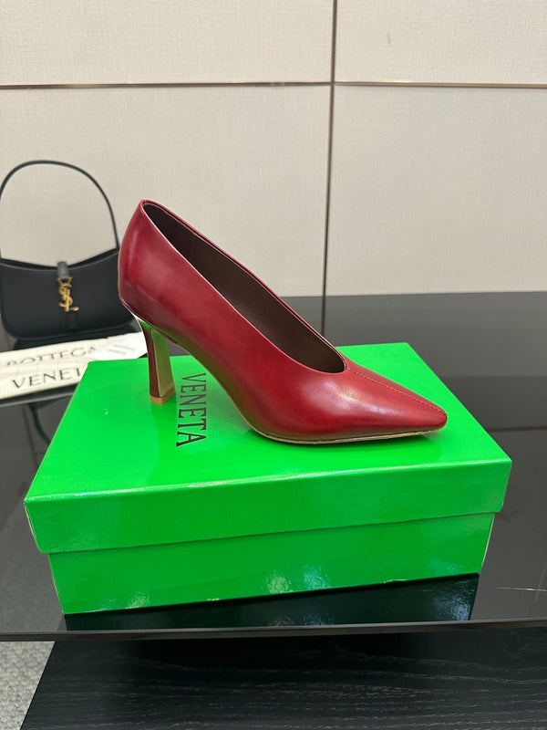 BV Pump 90mm Red Calfskin 427645