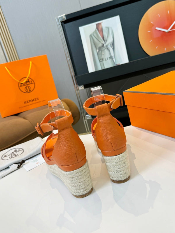 Espadrillas Elda 80 Pelle di vitello Epsom arancione