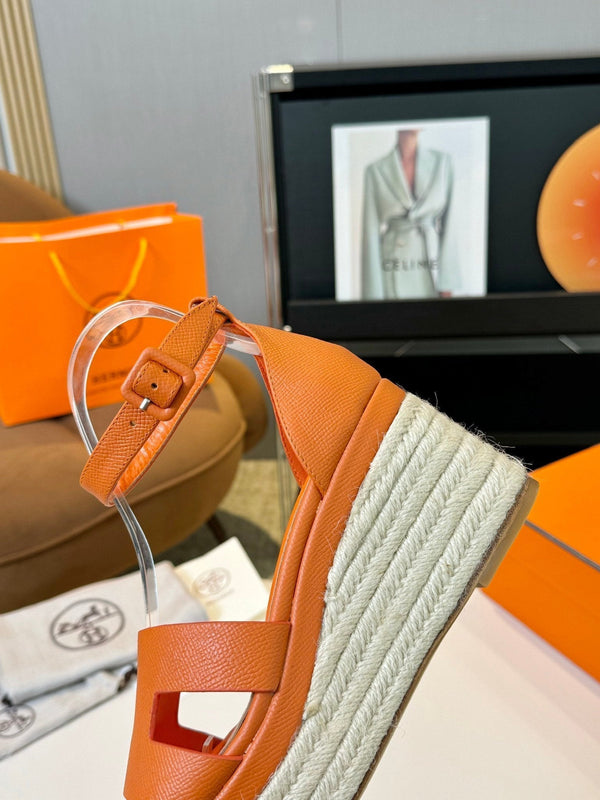 Espadrillas Elda 80 Pelle di vitello Epsom arancione