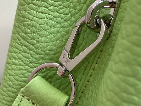 CAPUCINES BB 27 GREEN TAURILLON TURQUOISE SILVER HARDWARE