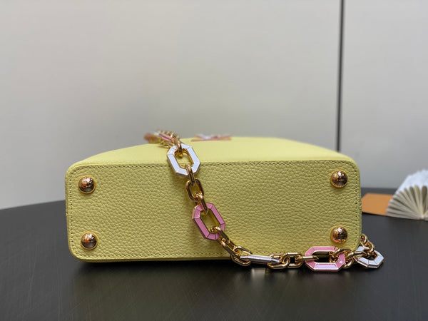 CAPUCINES BB 27 GIALLO TAURILLON ORO HARDWARE