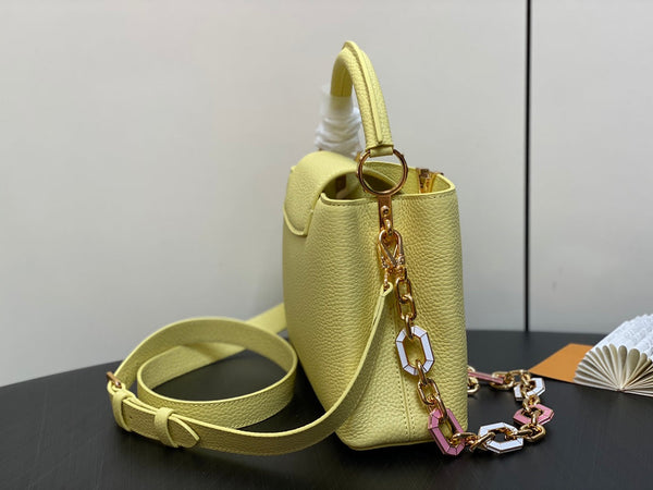 CAPUCINES BB 27 GIALLO TAURILLON ORO HARDWARE