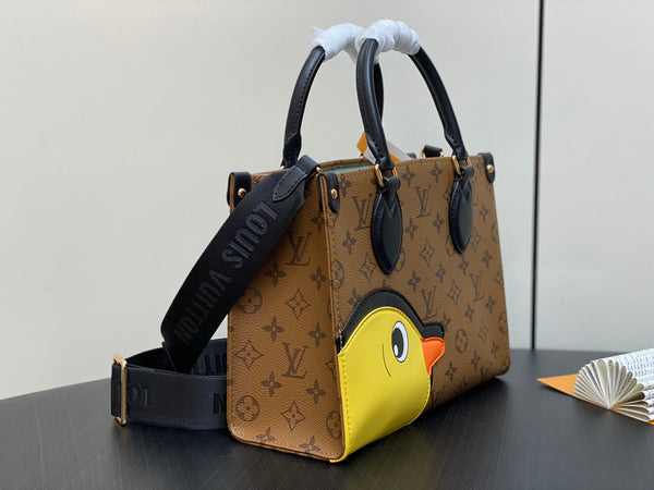 ONTHEGO PM 25CM DUCK BROWN MONOGRAM CANVAS