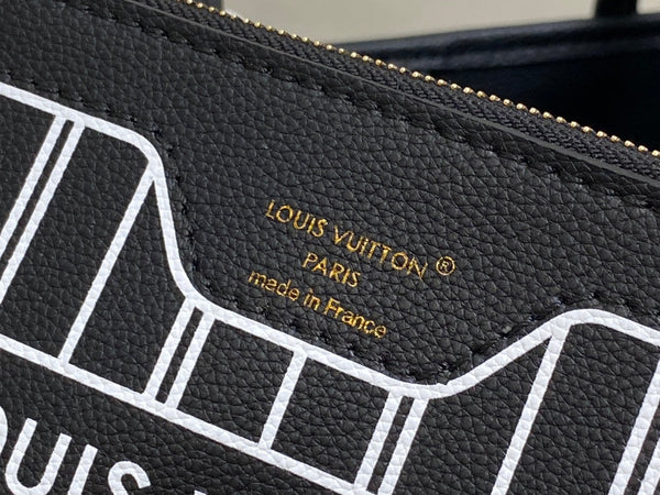 Neverfull 24 Bandoulière Inside Out BB Black Calfskin