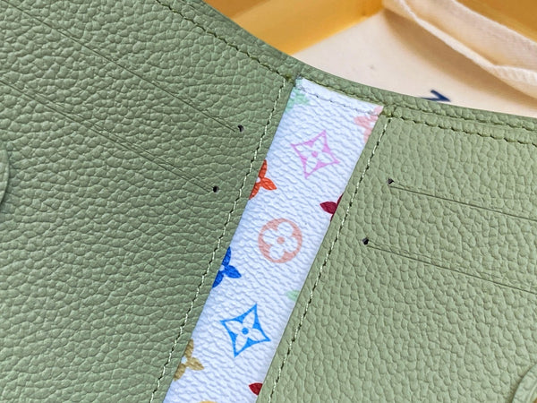 LV x TM Portfolio Lisa Wallet Green Gold Leather 329882