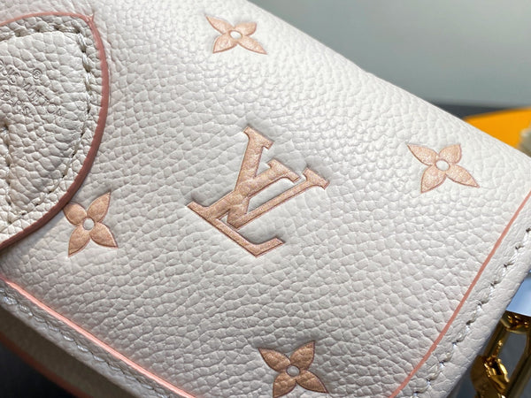 LV Nano Diane 19cm Cream Grained Calfskin