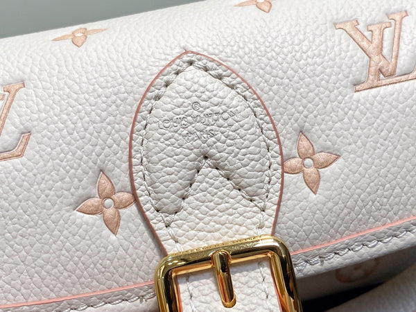 LV Nano Diane 19cm Cream Grained Calfskin
