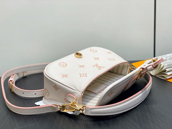 LV Nano Diane 19cm Cream Grained Calfskin