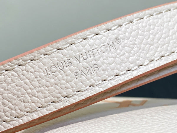 LV Boulogne Cream Grained Calfskin