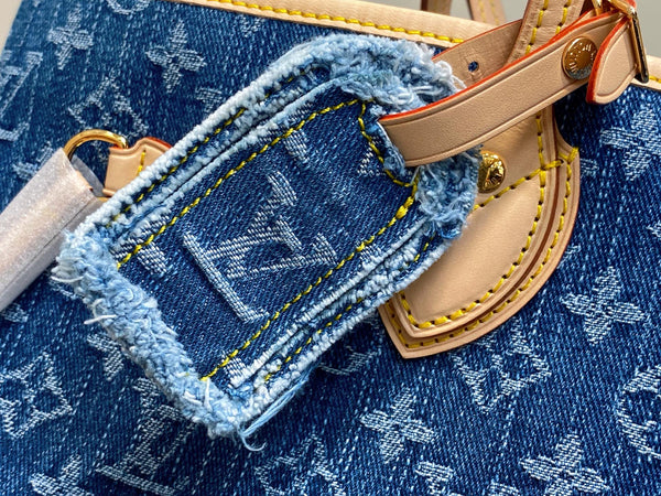 LV Neverfull MM 31cm Blue Denim