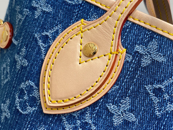 LV Neverfull MM 31cm Blue Denim
