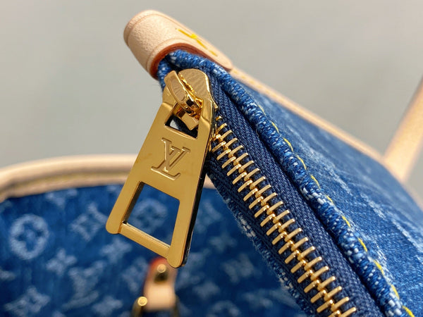 LV Neverfull MM 31cm Blue Denim