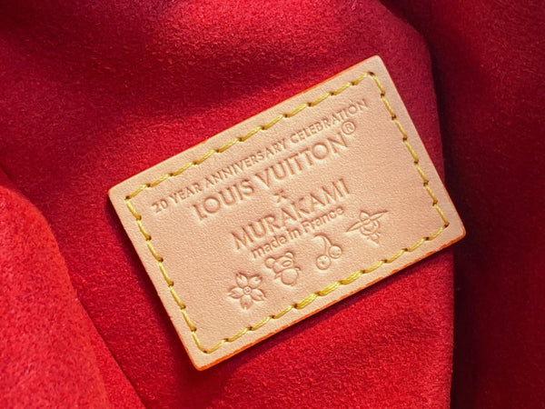 Baule laterale LV x TM MM 23,5 cm in tela marrone ciliegia