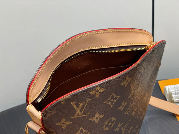 LV Drouot Shoulder Bag 22cm Brown Monogram Canvas