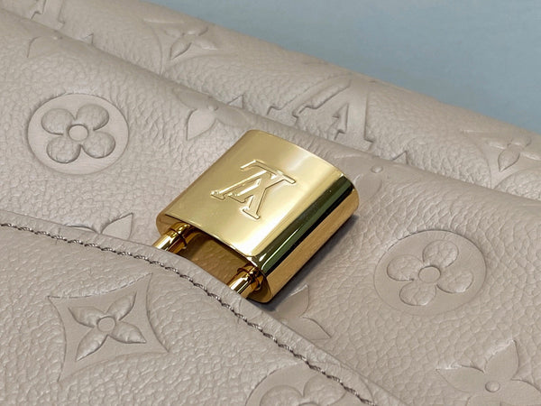 LV Anytime Flap Bag 29.5cm Dark Beige Calfskin