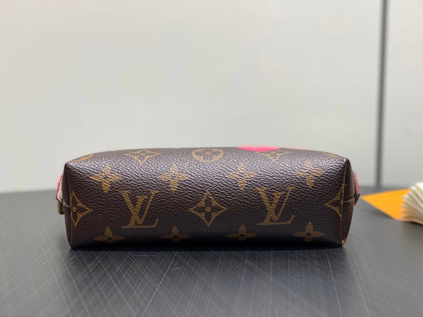 LV x TM Cosmetic Pouch PM Monogram Coasted Canvas