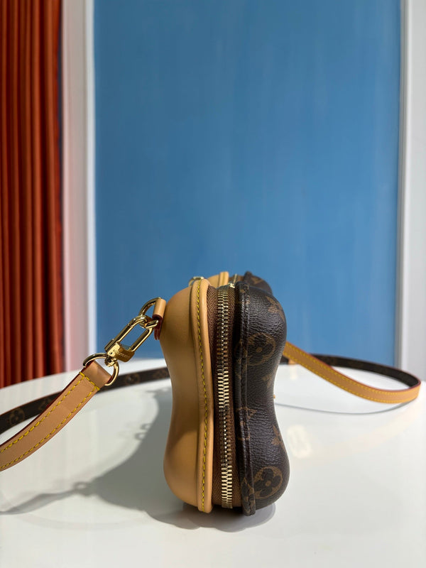 LV SS25 Bone Wearable Wallet 24cm Monogram coated canvas