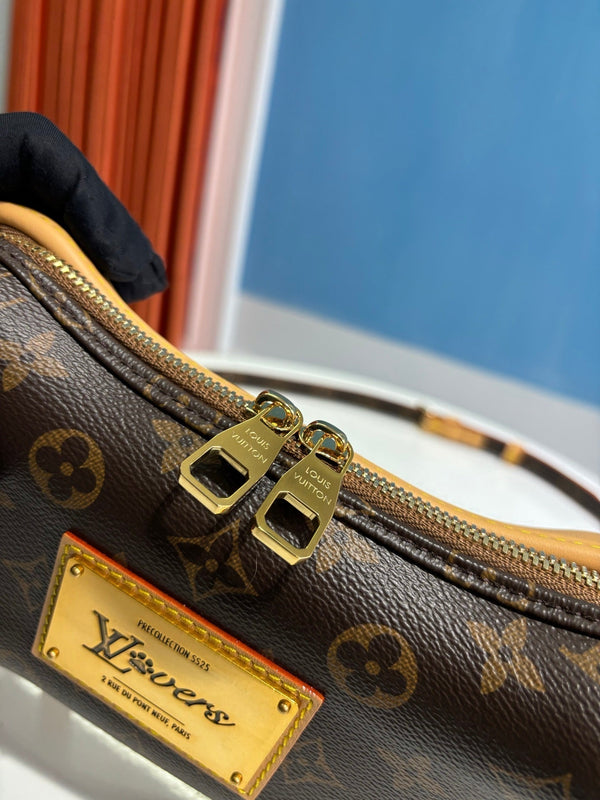 LV SS25 Bone Wearable Wallet 24cm Monogram coated canvas