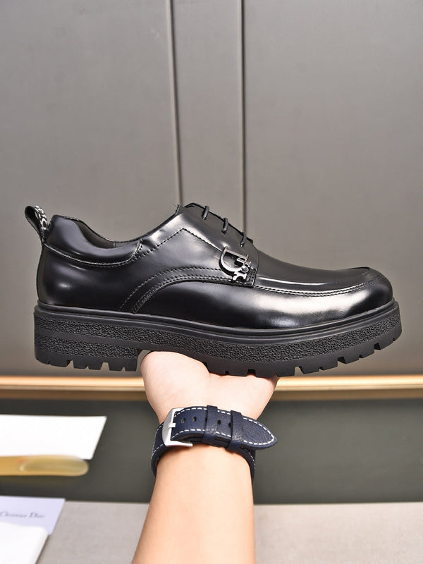 CD EXPLORER LACE-UP LOAFER BLACK CALFSKIN