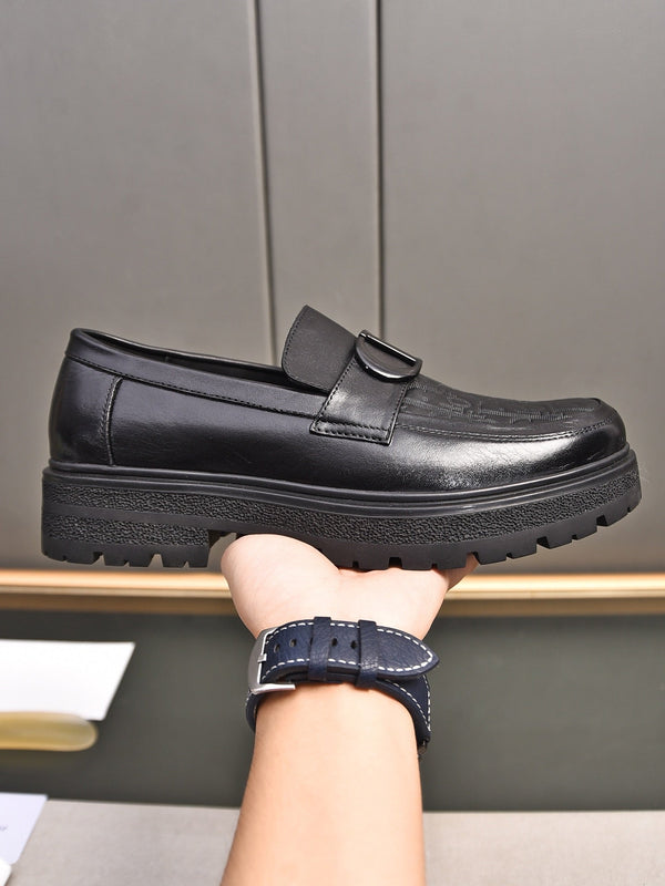 CD SYMBOL EXPLORER LOAFER BLACK MONOGRAM CALFSKIN