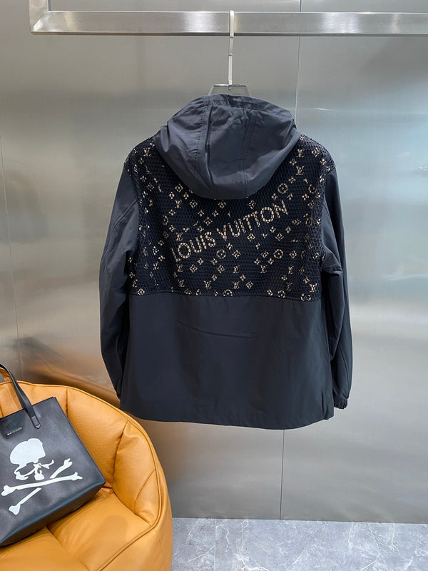 LV HOODED JACKET BLACK 238903