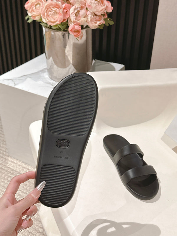 Sandalo The Row 25s Foam in gomma nera 340610