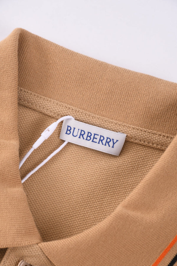 Burberry 25 Polo T- Shirt Caramel Cotton 232684