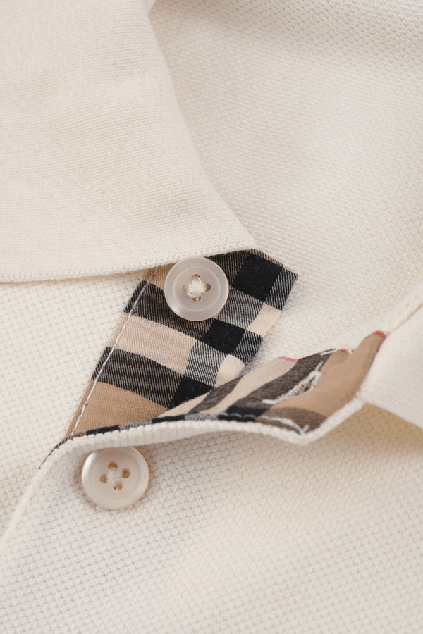 Burberry 25 Polo T- Shirt White Cotton 232685