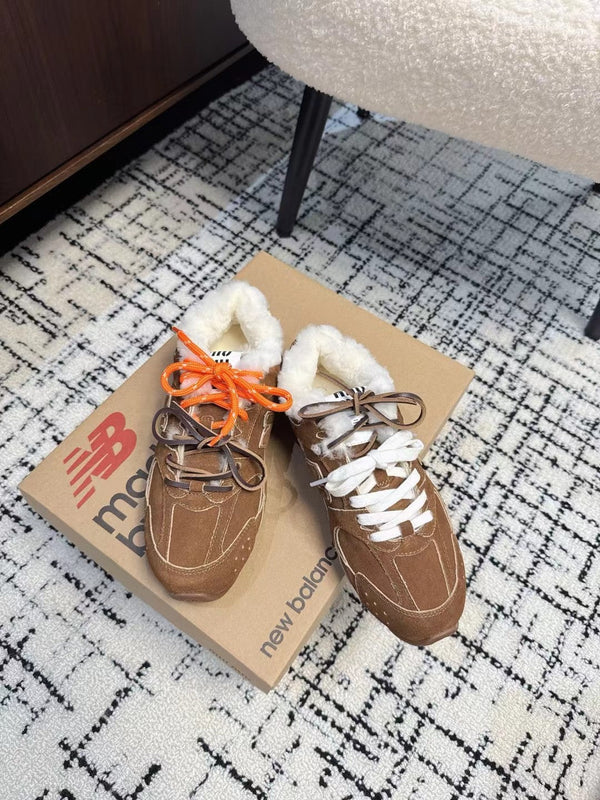 Miu Balance 530 SL Sneakers fleece lining Dark Brown Suede