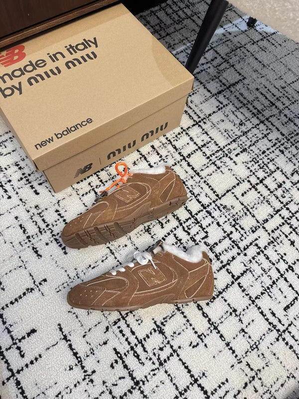 Miu Balance 530 SL Sneakers fleece lining Dark Brown Suede