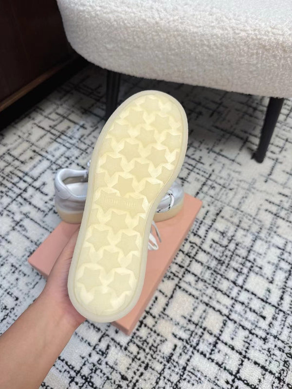 Miu Sneakers Smoke White Leather