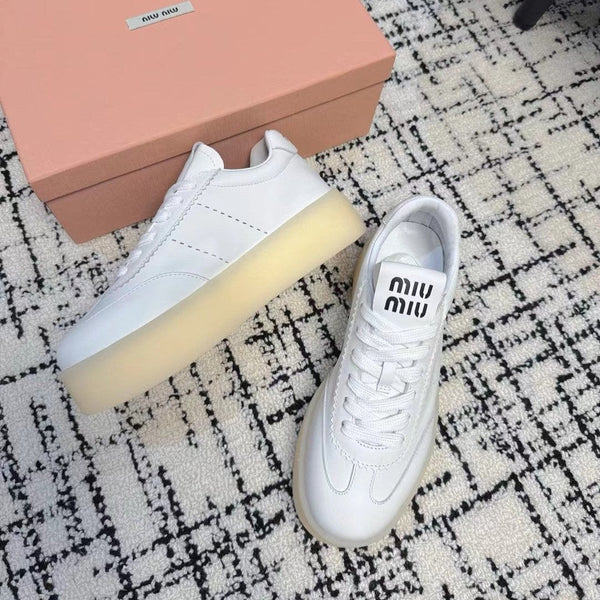 Miu Balance Sneakers White Leather