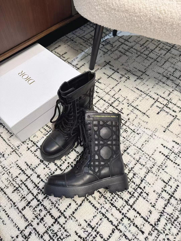 CD D-Unit Ankle Boot Plain Black Calfskin